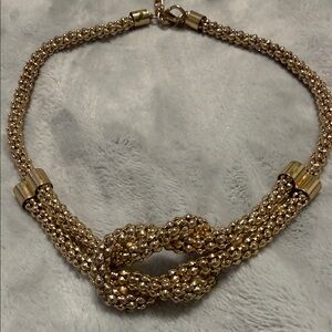 Talbots knot gold necklace
